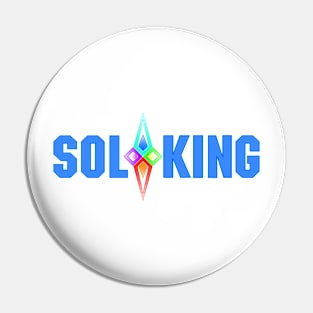 SOL KING LOGO - BLUE TEXT Pin