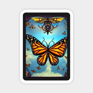 Butterfly by design of creative work Magnet