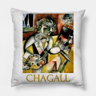 Self Portrait with Seven Digits (1913) by Marc Chagall Pillow