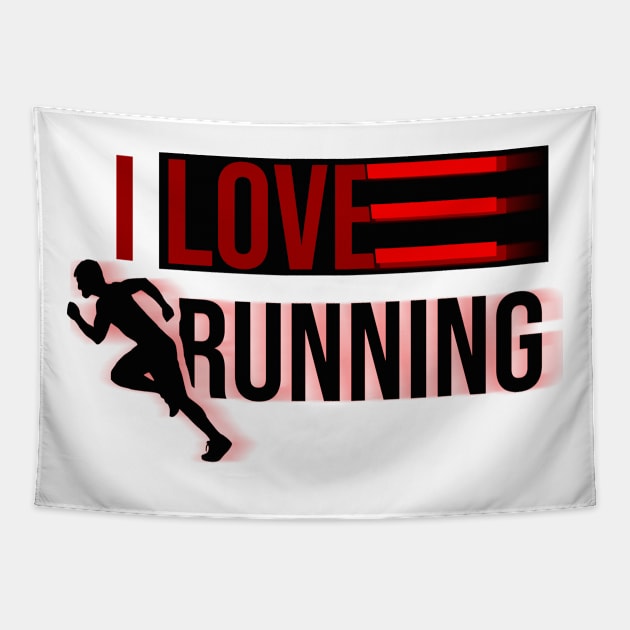 I love running, runner Tapestry by Nana On Here