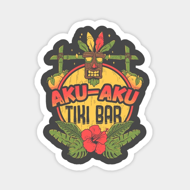 AKU-AKU TIKI BAR Magnet by Ilustrata