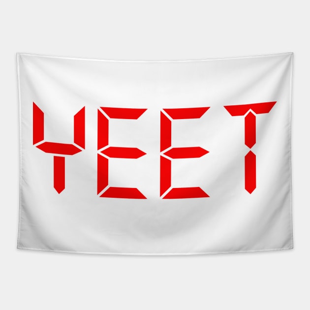 Yeet Alarm Clock Tapestry by Calculated