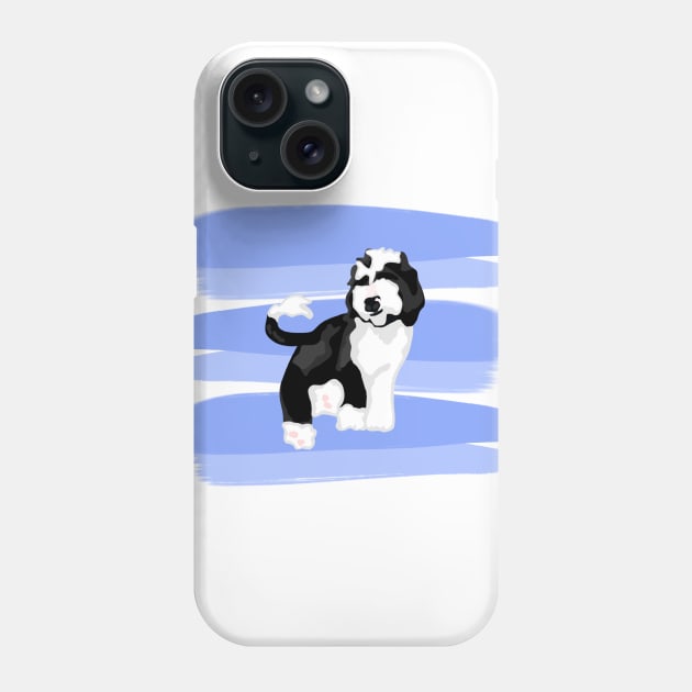 Sheepdog Shades of Blue Phone Case by beyondthescope