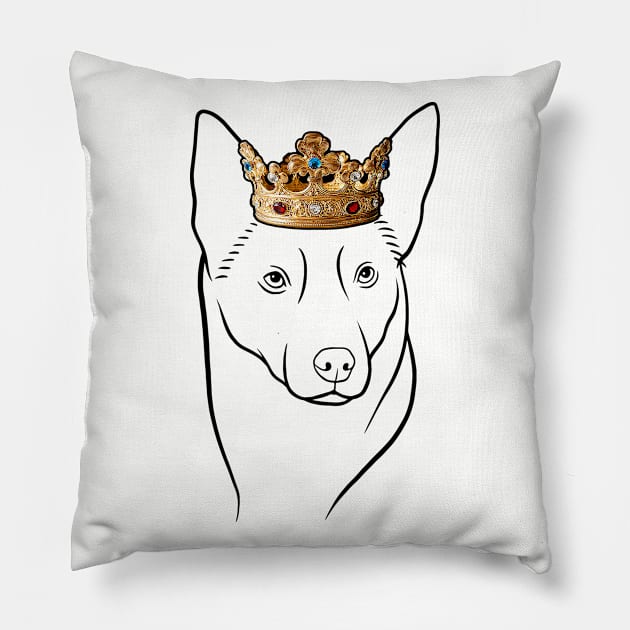 Australian Kelpie Dog King Queen Wearing Crown Pillow by millersye