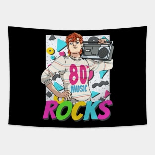 80's Music Rocks Eighties Lover Nostalgia Boombox Tapestry