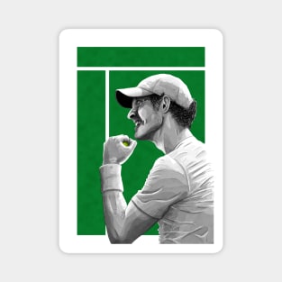 Andy Murray Wimbledon Tennis Artwork Magnet