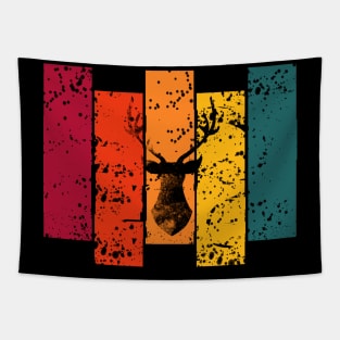 Retro Colourful Deer Tapestry