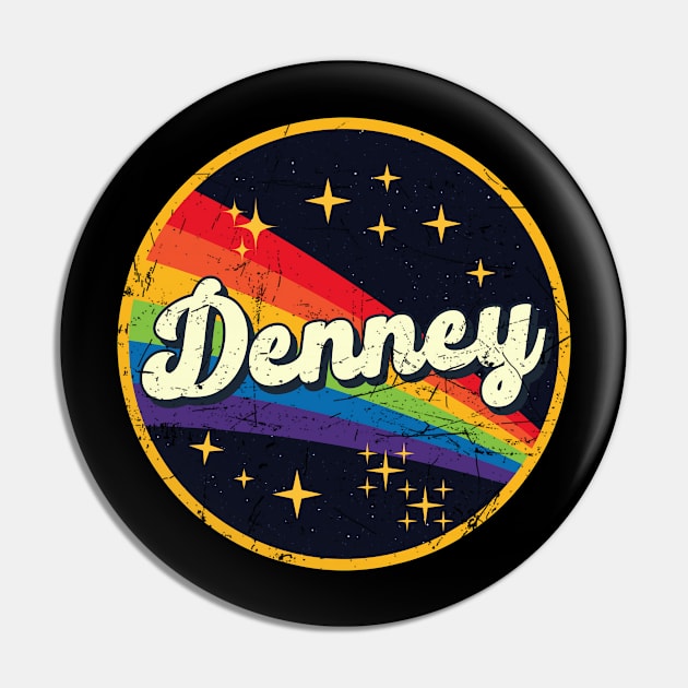 Denney // Rainbow In Space Vintage Grunge-Style Pin by LMW Art