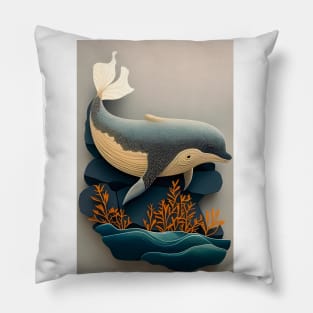 Porpoise - Inuit Art Pillow