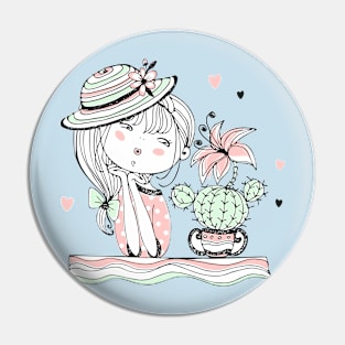 cute cacti girl Pin