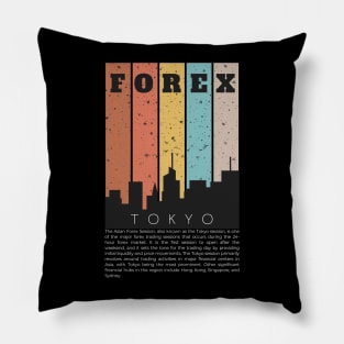 Forex Tokyo Skyline Pillow