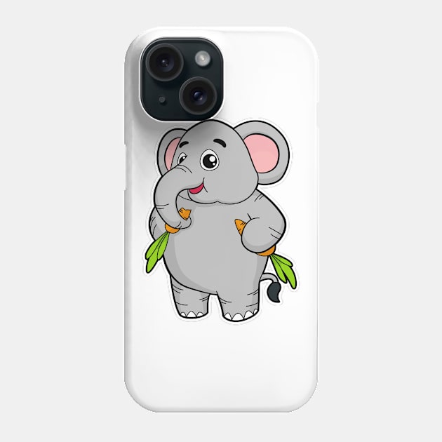 Elephants with Carrots Phone Case by Markus Schnabel