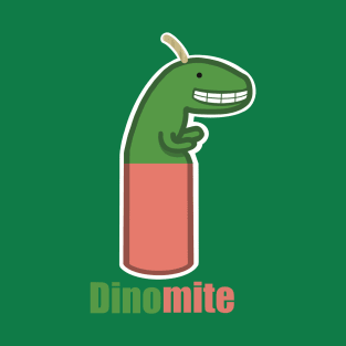 Dinomite Dinosaur Dynamite Pun T-Shirt