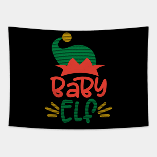 Baby Elf Funny Ugly Sweater Themed Elf Squad Christmas Gift For Kids Tapestry