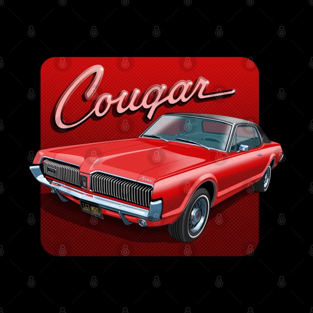 1967 Mercury Cougar cardinal red by candcretro