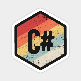 Retro C# Programming Icon Magnet