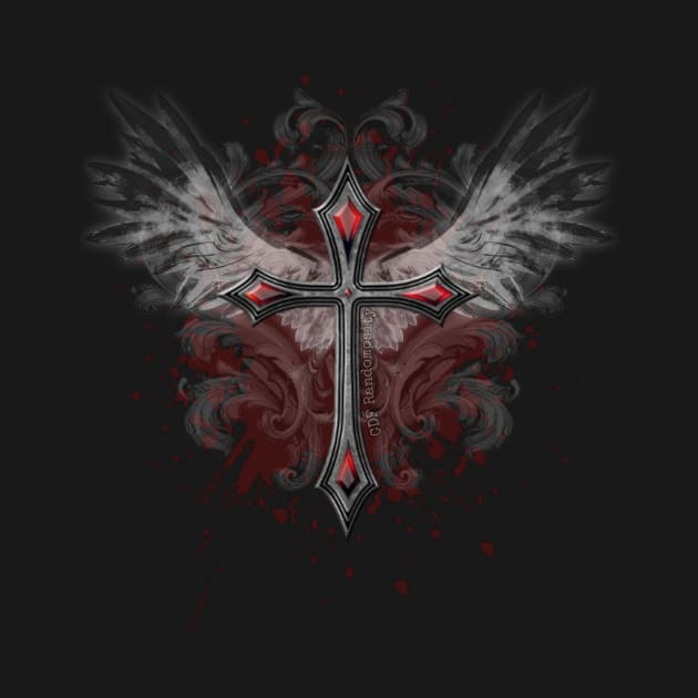 Winged Cross by CDFRandomosity