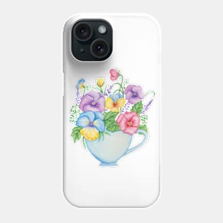 Watercolor Flower Cup Phone Case