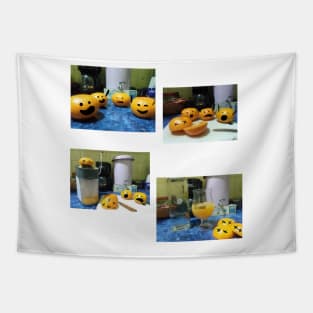 the orange mandarin torture saga ecopop photo booth Tapestry