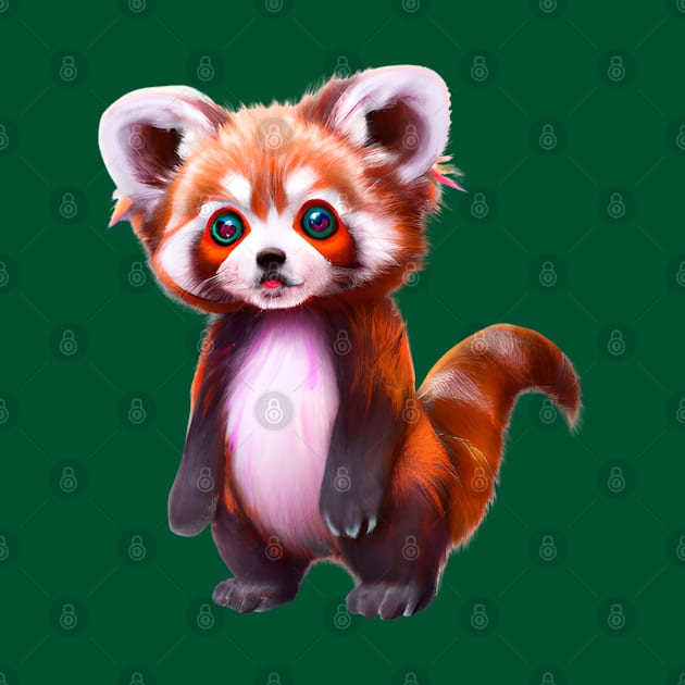 Adorable Red Panda by masksutopia