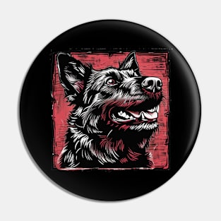 Retro Art Belgian Shepherd Dog Lover Pin