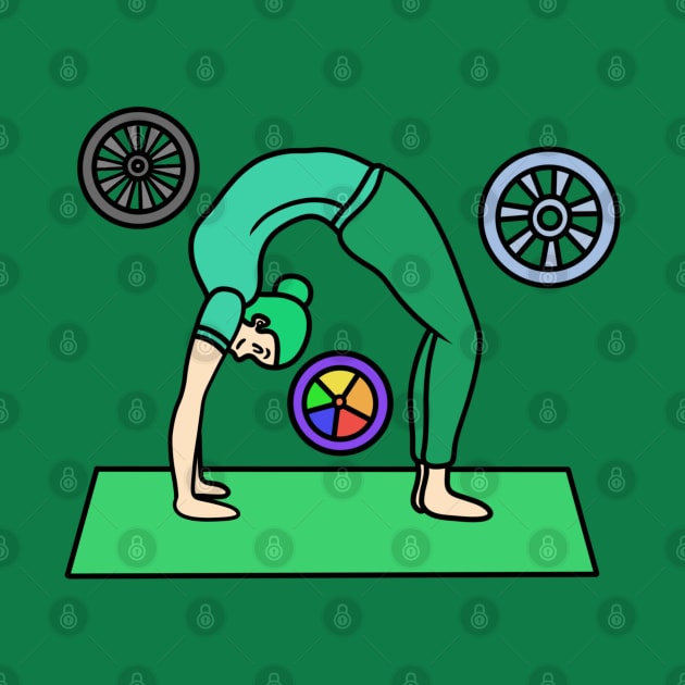 Yoga wheel pose by Andrew Hau