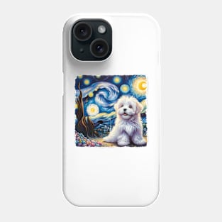 Starry Coton de Tulear Portrait - Dog Portrait Phone Case