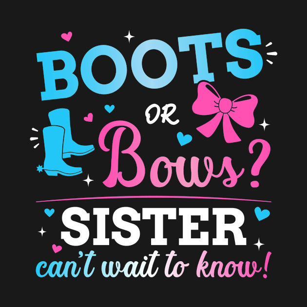 Gender reveal boots or bows sister matching baby party by Designzz