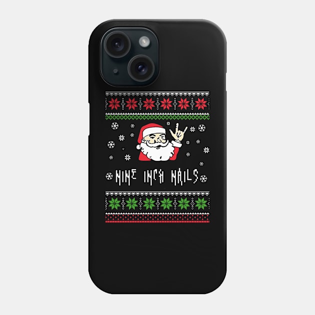 nine inch santa metal Phone Case by mantaplaaa