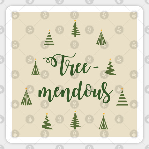 Tree Mendous Ugly Christmas Sweater Sticker Teepublic Uk
