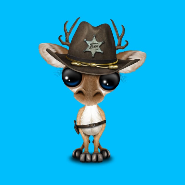 Cute Baby Deer Sheriff by jeffbartels