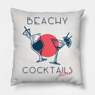 Aesthetic beachy cocktails Pillow