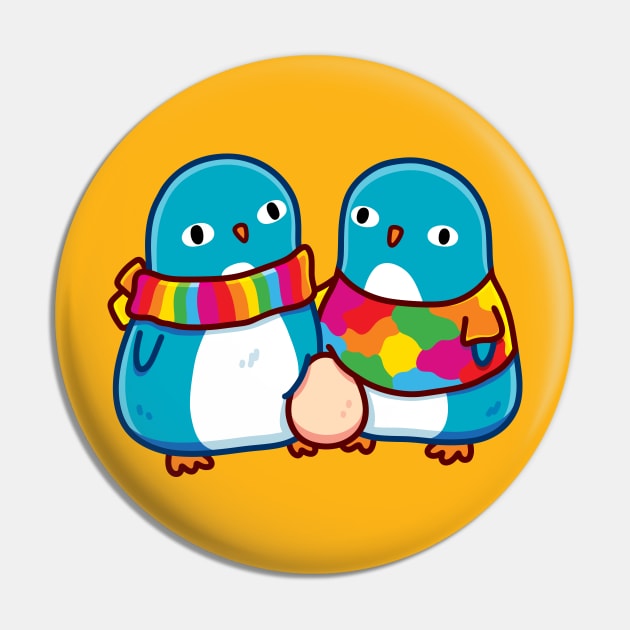 Two Awesome Penguin Dads Pin by LydiaLyd