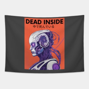 Dead Inside cyberpunk  aesthetic cyborg Tapestry