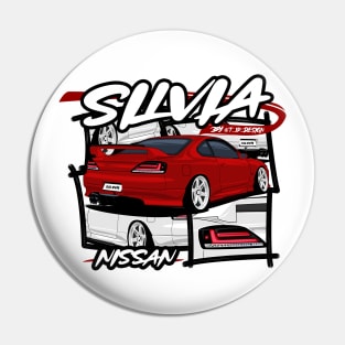 Red Nissasn Silvia S15, JDM Car Pin