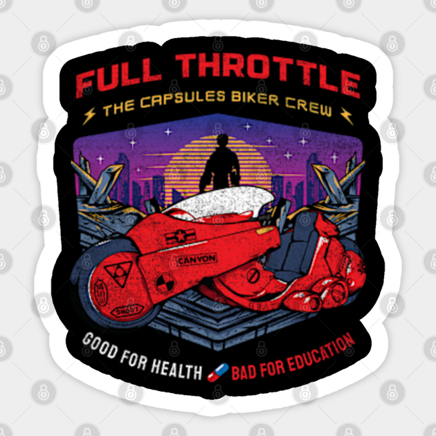 Neo Tokyo Kaneda Bike The Capsules Biker Gang - Akira - Sticker | TeePublic Neo Tokyo Kaneda Bike The Capsules Biker Gang - Akira - Sticker | TeePublic