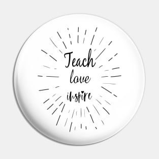 teach love inspire back to school Pin