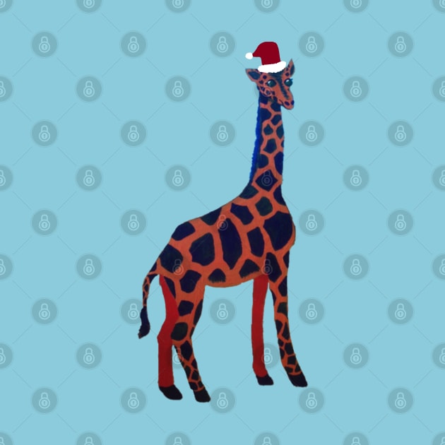 Holiday Giraffe by Art by Bronwyn