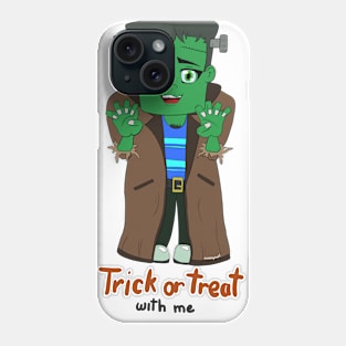 Halloween Spoopy Frankenstein trick or treat Phone Case