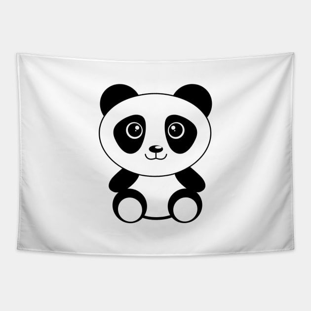 Panda Tapestry by Debbie's Art