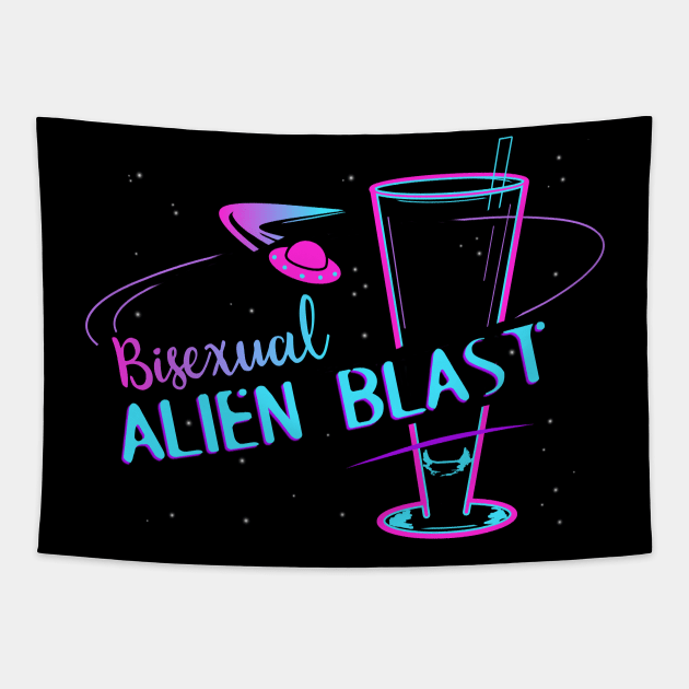 Bisexual Alien Blast Tapestry by mint_tees