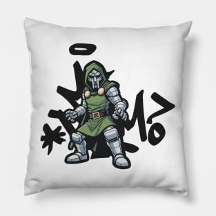 MF DOOM Mask and Logo Pillow