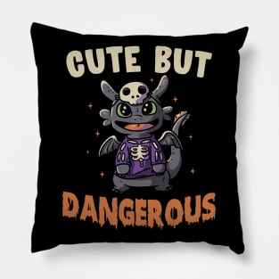 Cute But Dangerous Funny Cute Spooky Pillow