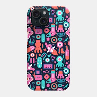 Playful Arena: Whimsical Monster Mates Phone Case