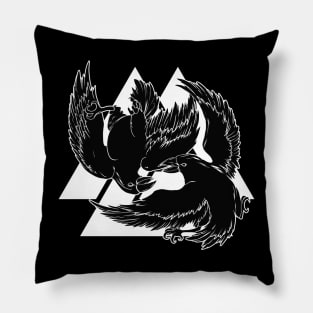 Valknut - Huginn and Muninn Pillow