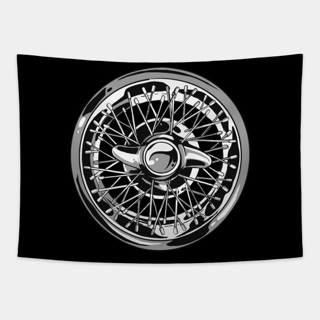 CAR WHEEL RIM Tapestry by madeinchorley