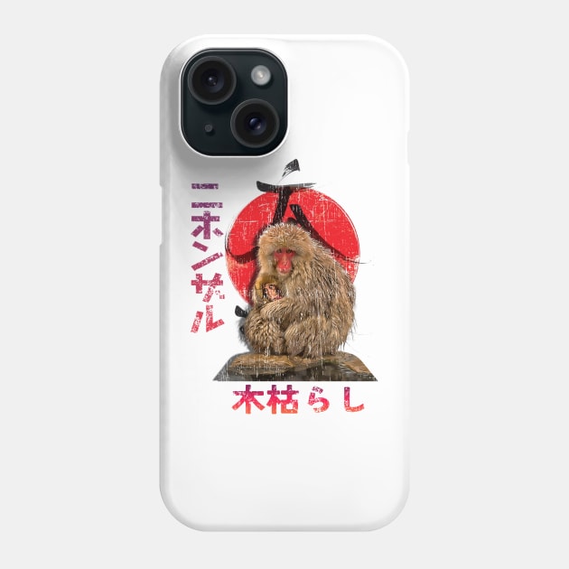 Japanese Macaque Phone Case by evkoshop