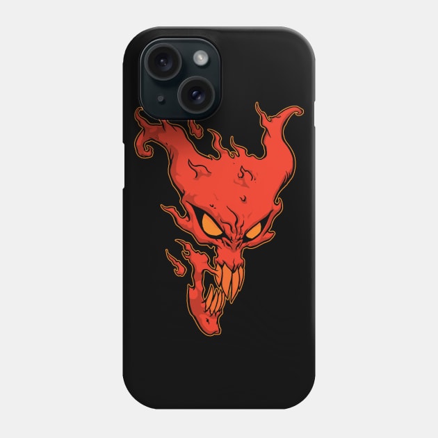 flame devil Phone Case by SkullFactory