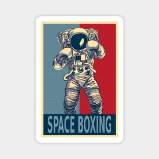 Boxer Astronaut Space Boxing HOPE Magnet
