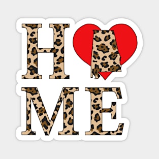 Alabama Home Leopard Print Magnet